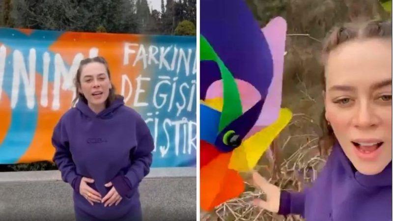 İyi Niyet Elçisi Seçilen Demet Evgar'ın Tek Kişilik Protestosu