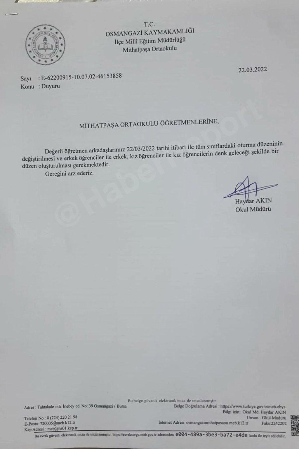 Okul Müdürünün Sosyal Medyayı Ayağa Kaldıran Talimatı