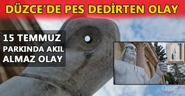 Selçuklu Dönemini Temsil Eden Asker Heykelinin Mızrağı Çalındı