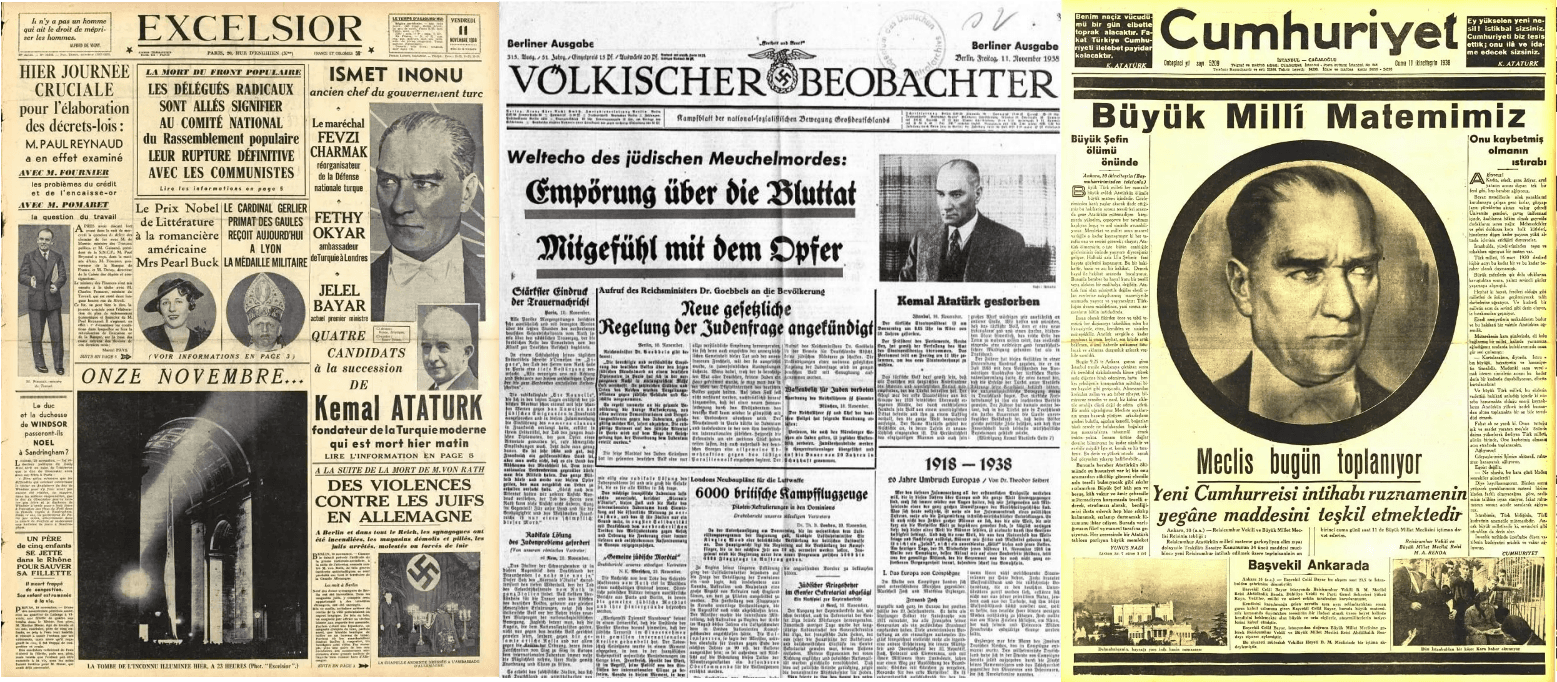 11 Kasım 1938 Günü Dünya Gazeteleri