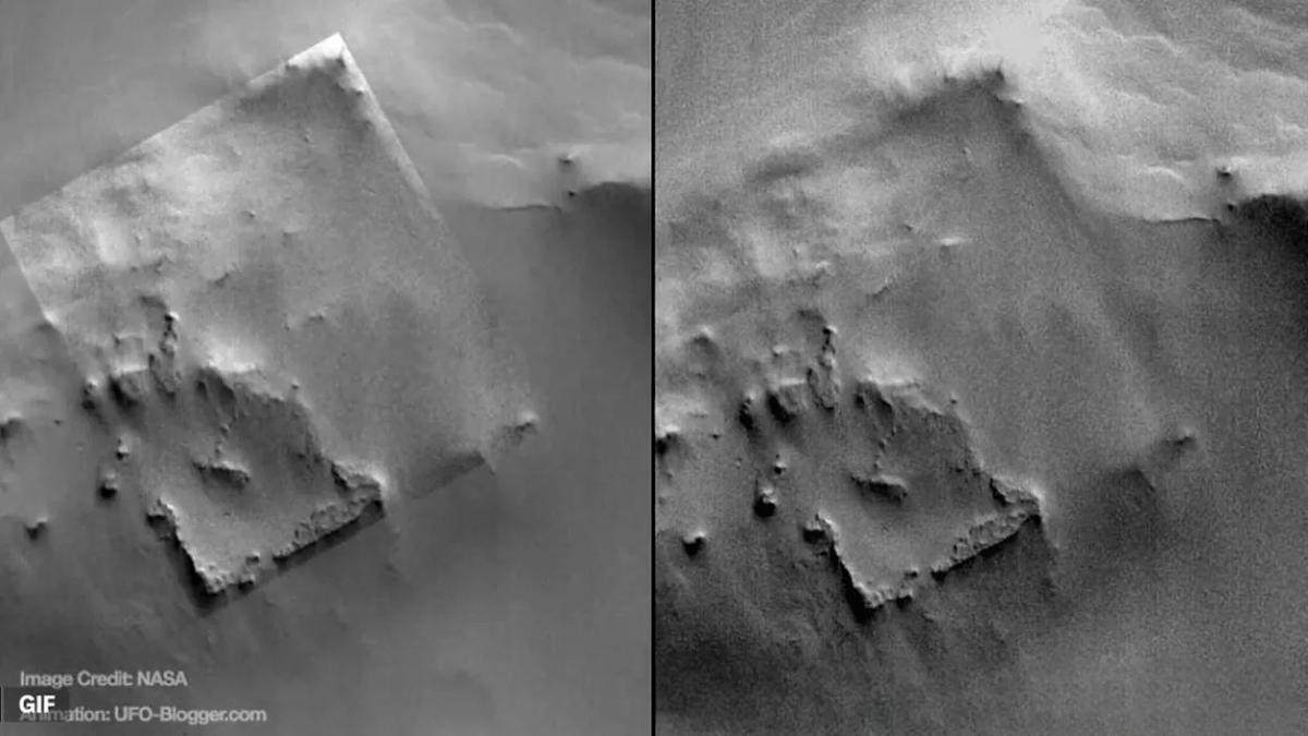 Mars'ta Keşfedilen Kare Şekil