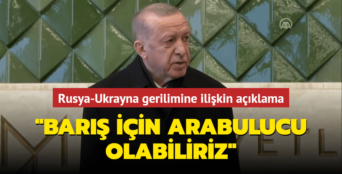 Cumhurbaşkanı Erdoğan: Barış İçin Arabulucu Olabiliriz