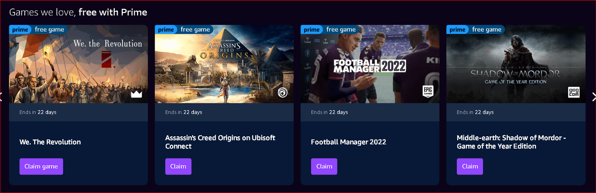 Amazon Prime Gaming Ücretsiz Oyun