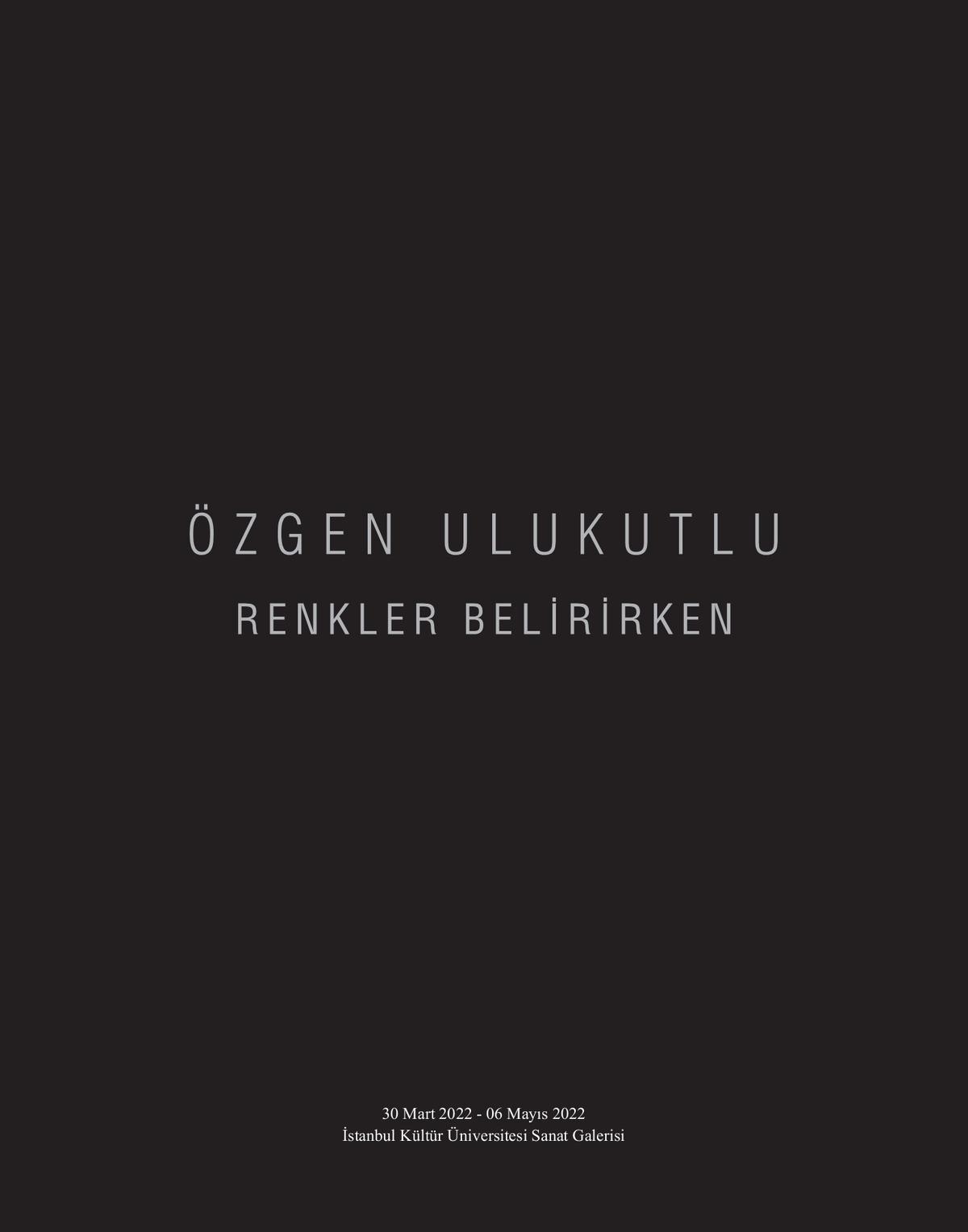 Özgen Ulukutlu "As The Colors Appear" Painting Exhibition
