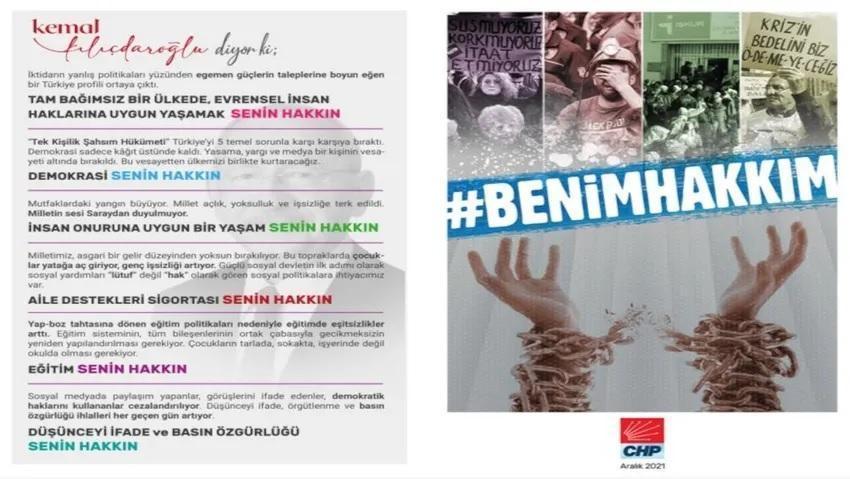 CHP, İnsan Hakları Gününde Kampanya Başlattı