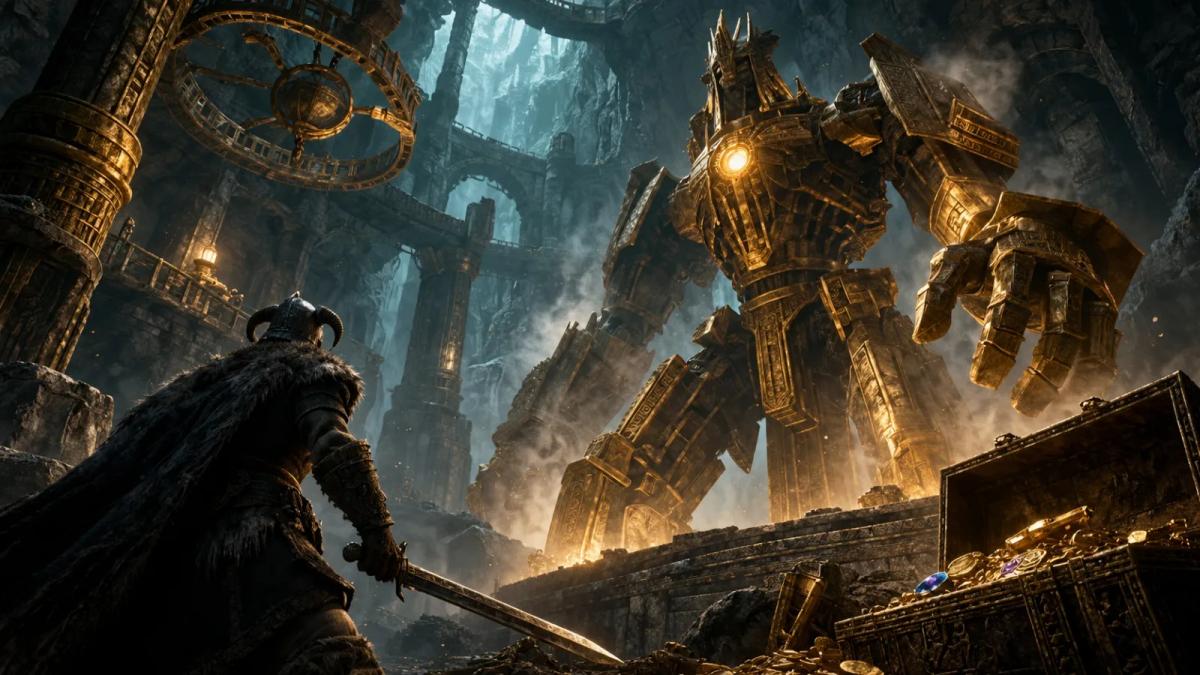 Skyrim Öyküleri | Dwemer Harabelerindeki Altın Dev
